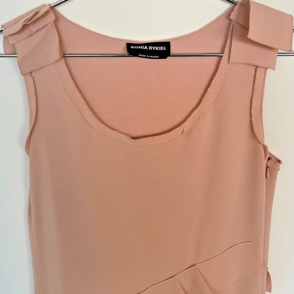 SONIA RYKIEL light peach sheath knee-length dress small - Picture 5 of 6